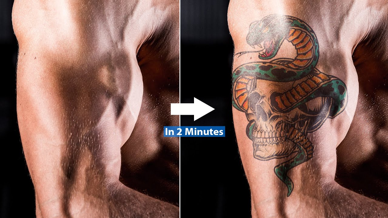 Добавьте татуировки за 2 минуты с помощью Photoshop — урок