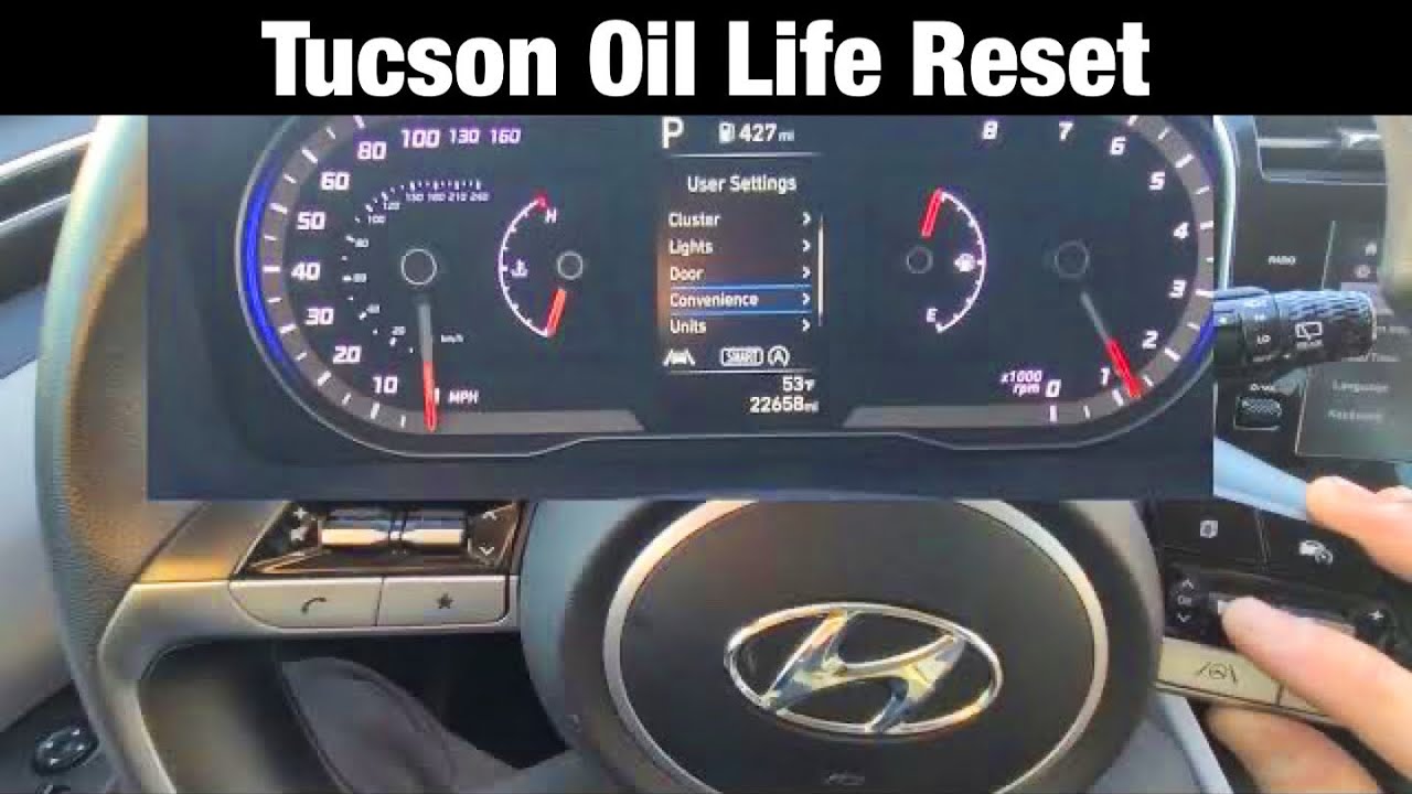 Как сбросить напоминание о техобслуживании Hyundai Tucson 2022 года