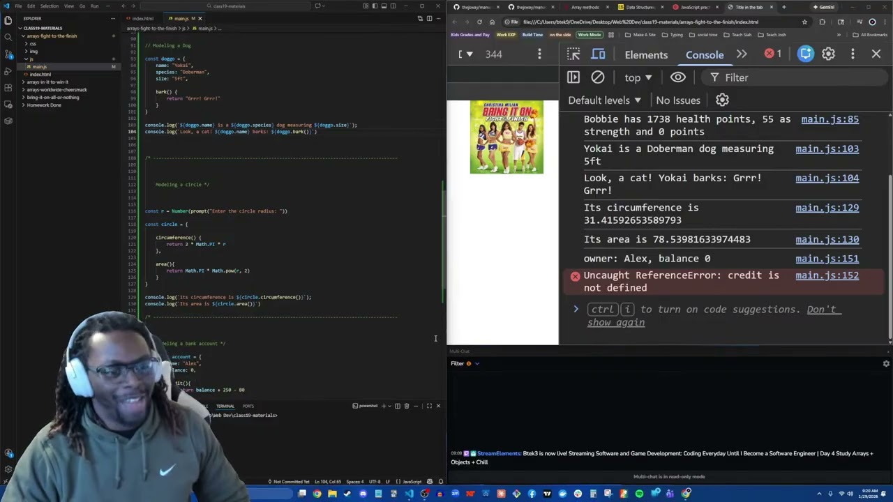 Coding Everyday Until I Become a Software Engineer | Day 4 Study Arrays + Objects + Chill (Part 1)