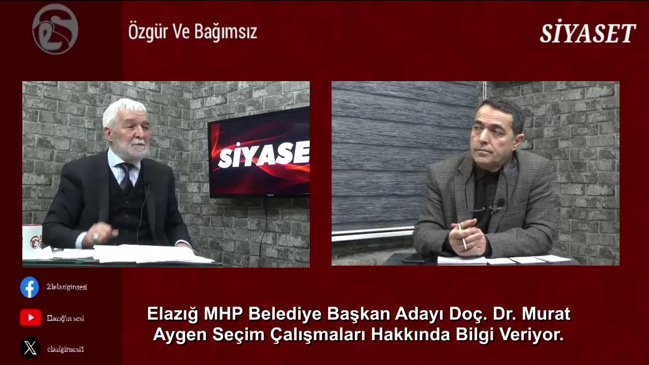 Elazığ MHP Belediye Başkan Adayı Doç. Dr. Murat Aygen Seçim Çalışmaları Hakkında Bilgi Veriyor.