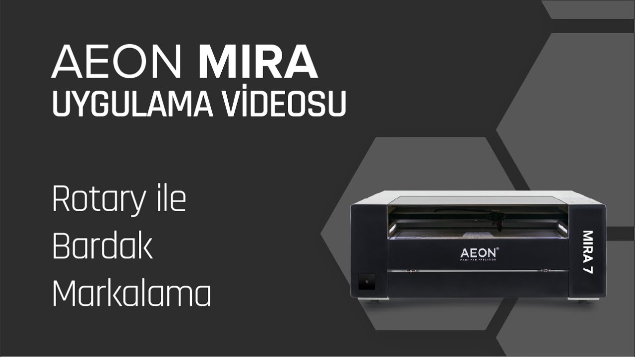Aeon Mira 7 Lazer Kesim ve Kazıma Makinesi ile Rotary Bardak Markalama