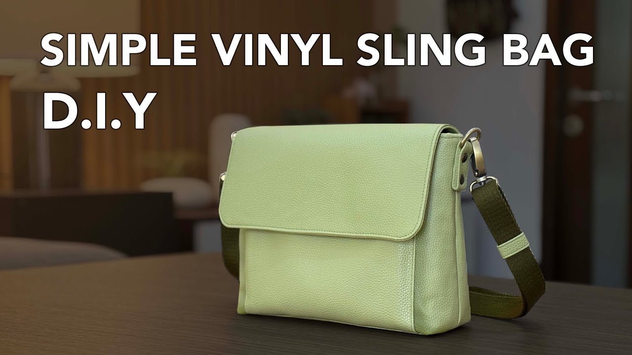 DIY - Simple vinyl sling bag for your everyday use - Free pattern and tutorial by Mikocraft