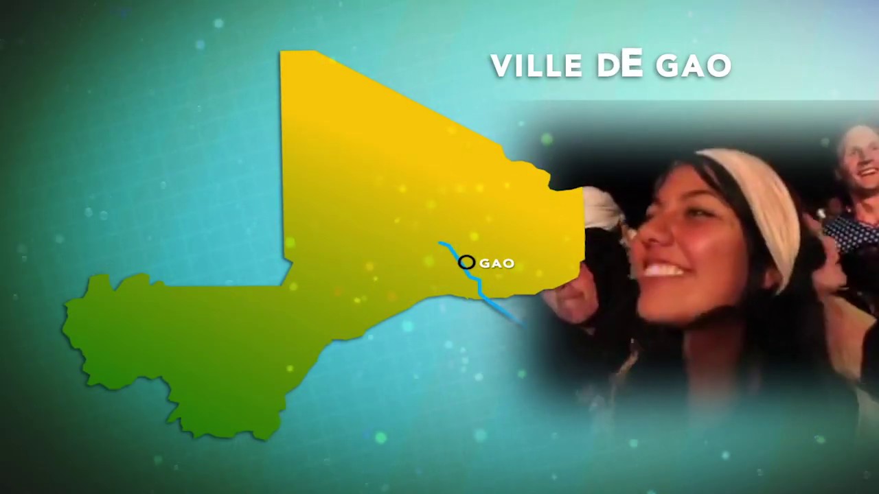 Animation carte du Mali Fleuve Niger