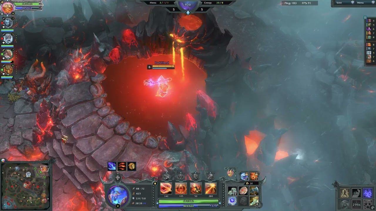 Project Kongor - Heroes Of Newerth PYROMANCER team gameplay 08/21/2025