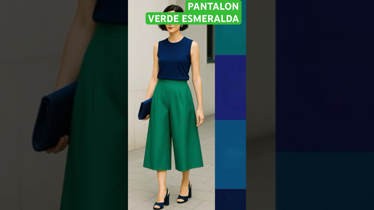 PANTALON verde esmeralda con qu&eacute; blusa? #pantalon #verdeesmeralda #colores #combinar #ropa #mujer