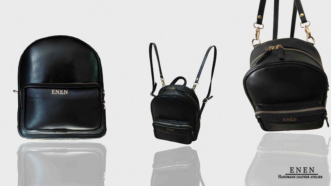 Making a leather backpack in details | free pattern