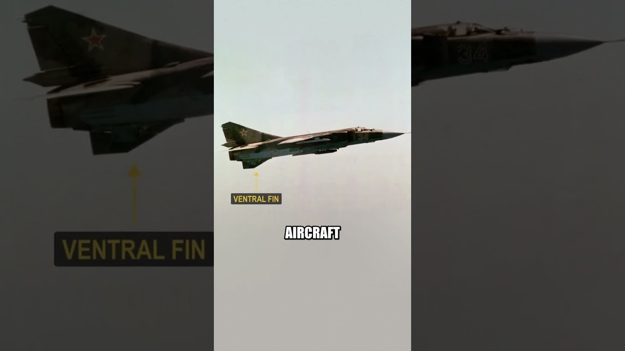 Why this fighter jet folds its tail #aviation #mig23 #engineering