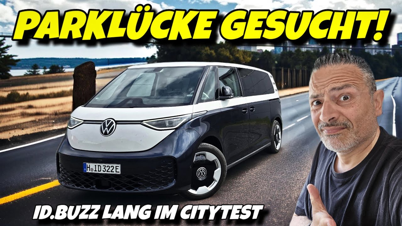 Purer Stress? VW ID.Buzz Lang 7 Sitzer im Citytest. Verbrauch | Enge Parklücken usw. #ev