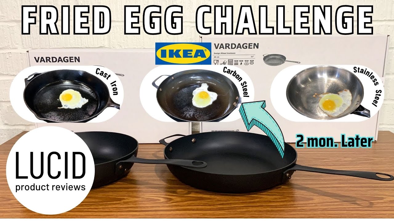IKEA Vardagen Carbon Steel Frying Pans - Compare with Cast Iron, Stainless Steel and Matfer Bourgeat