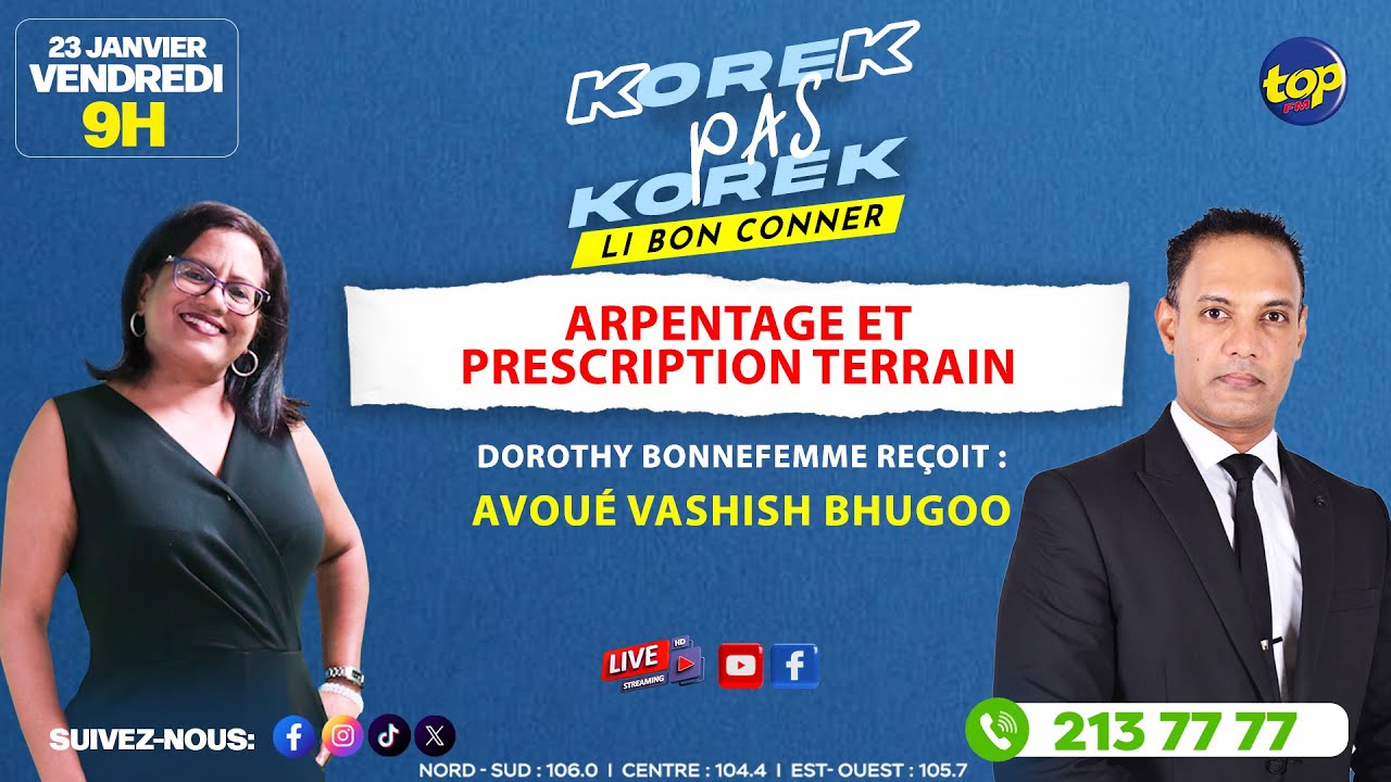 KOREK PAS KOREK [LI BON CONNER] Dorothy Bonnefemme reçoit Avoué Vashish Bhugoo.