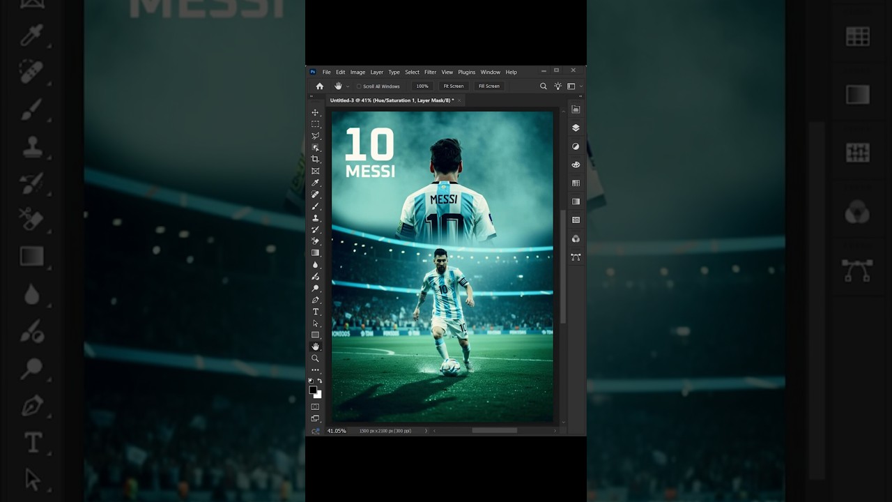 Adobe Photoshop 2025 Tips  Design Football Poster #viral #football