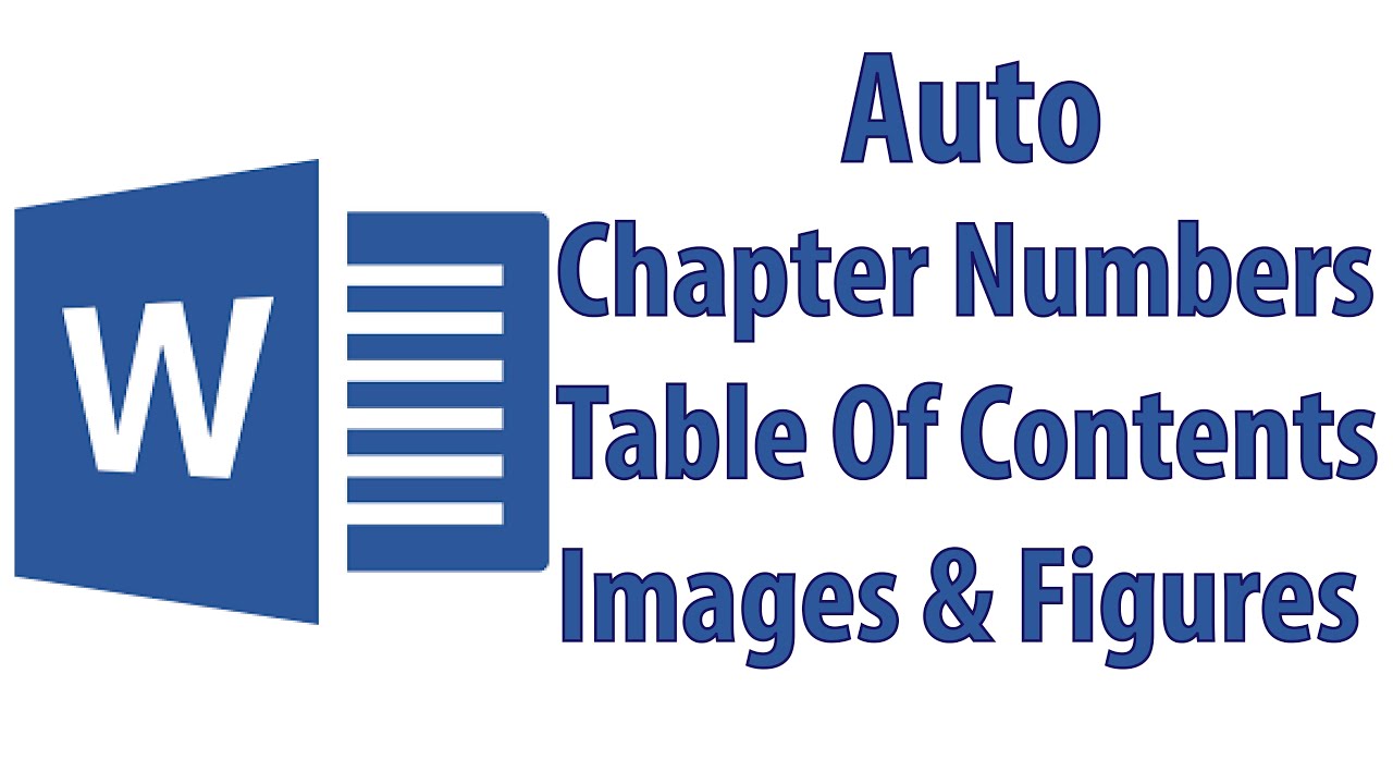 MS Word Table of contents - chapter numbers - images and figures