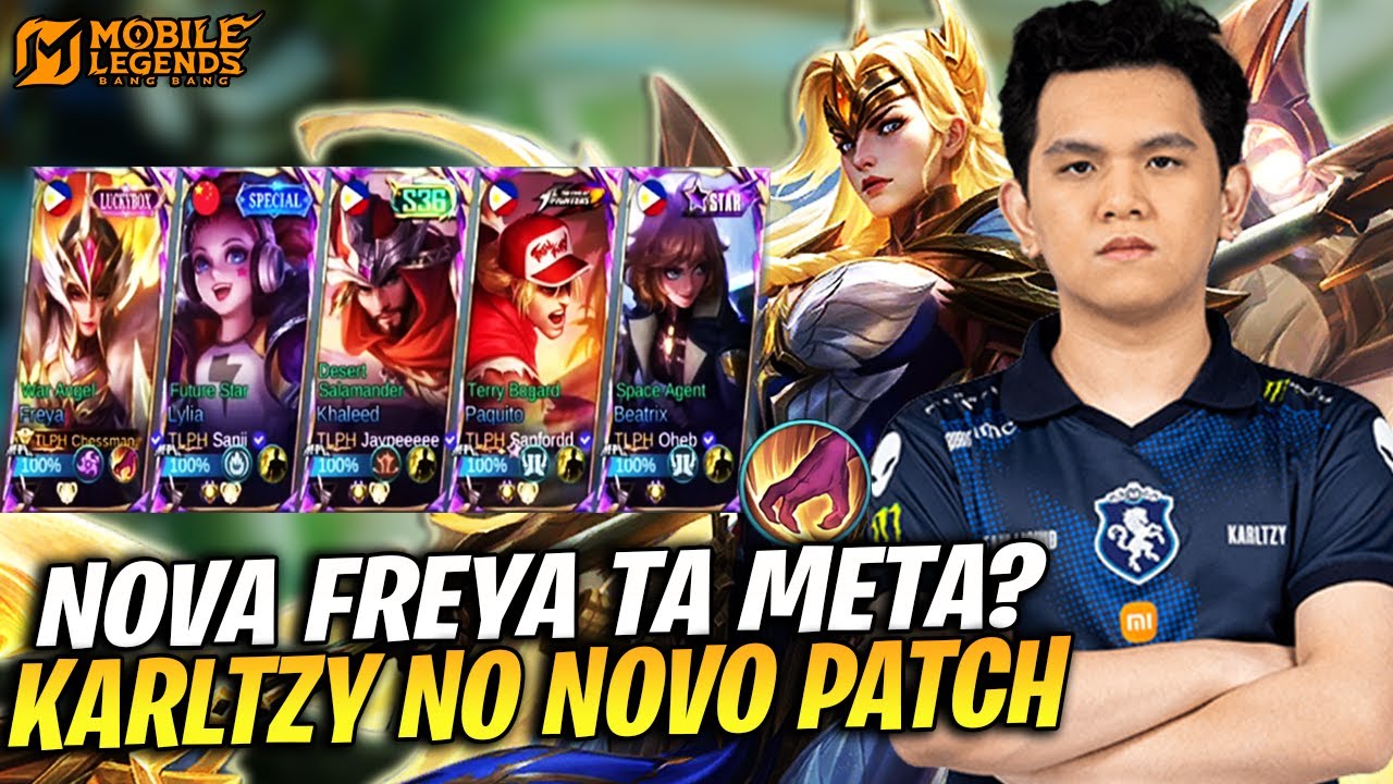 MELHOR JUNGLE DO MUNDO JOGANDO COM A NOVA FREYA! TA FORTE OU FRACA? REACT TLPH KARLTZY - MLBB