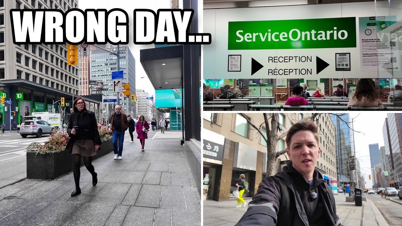 Неудачная попытка записаться на прием в Service Ontario | Прогулка по центру Торонто (март 2026 г.)