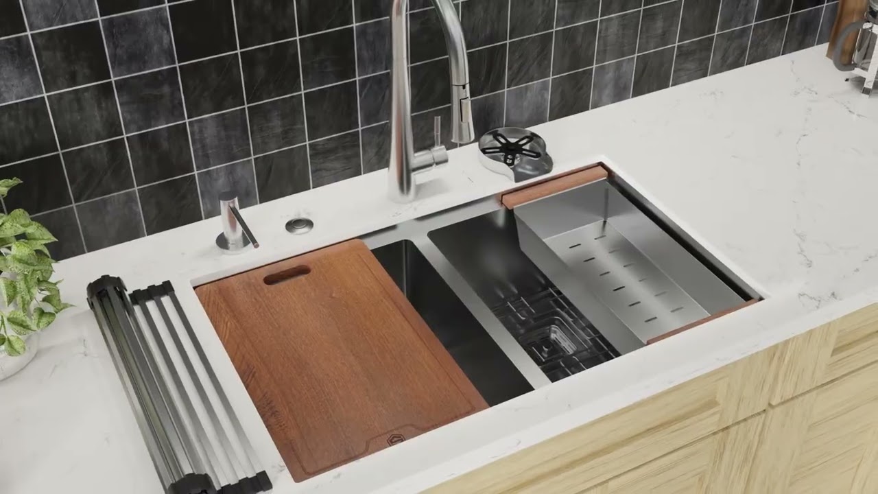 N5050WS - Best Double Bowl Workstation Kitchen Sinks - Strictly Kitchen + Bath