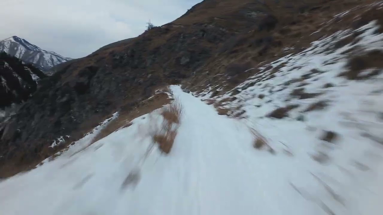 Old Japan Road, Almaty [Старая Японская Дорога, Алматы], Winter FPV flight, Avata 2, Kazakhstan