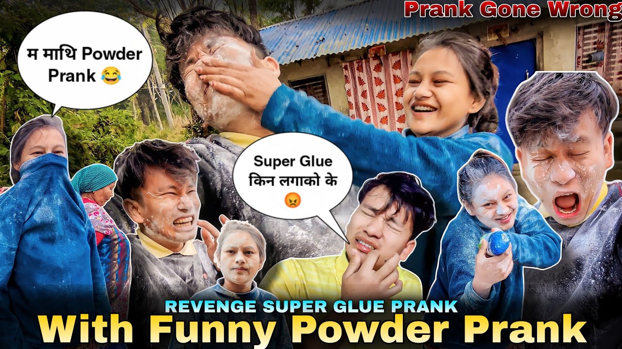 REVENGE Super Glue Prank with Funny Powder Prank 😂 || Funny Prank Video 😁 || @nypoleeofficial