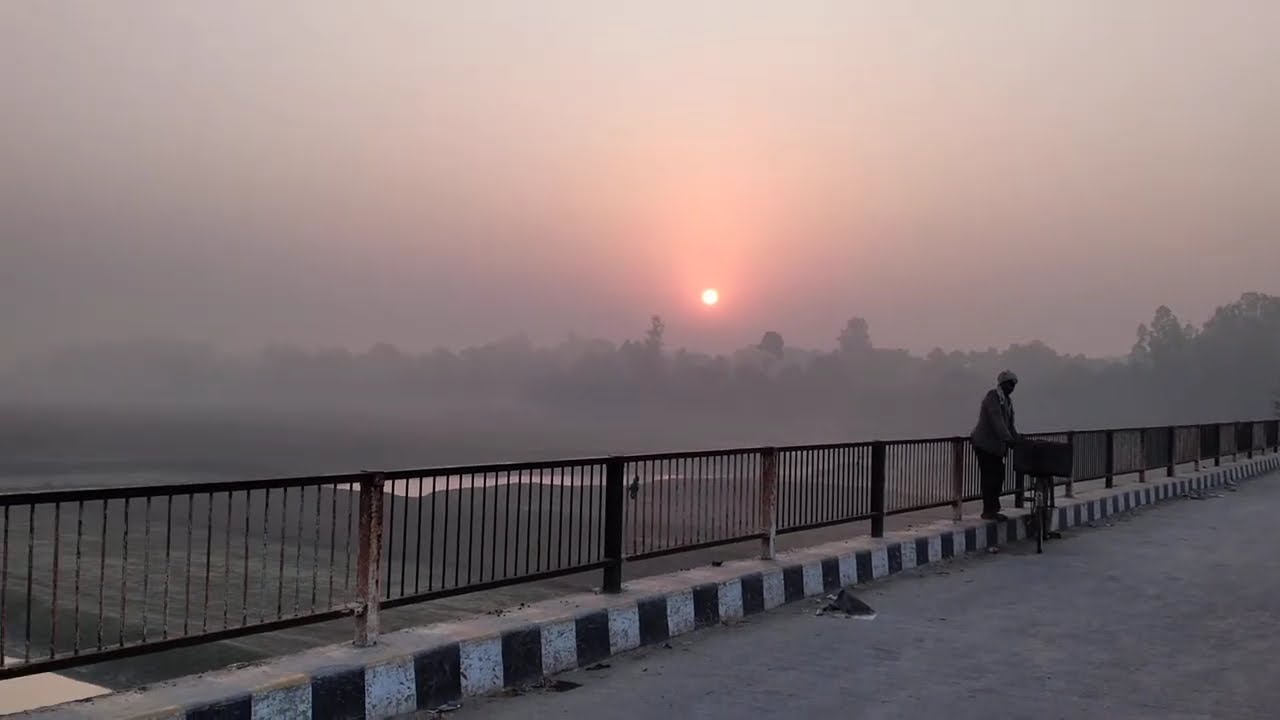 Shooting the Sunrise at Gomti River, Uttar Pradesh