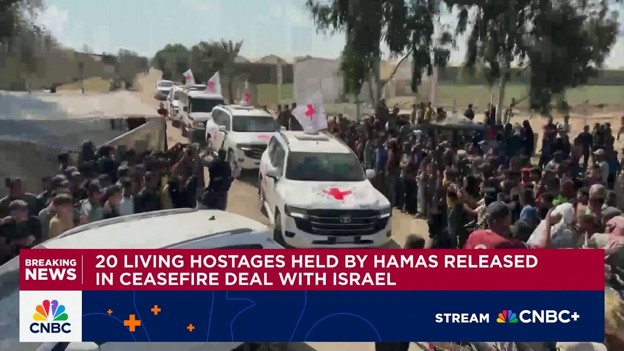20 living hostages held by Hamas released in ceasefire deal with Israel