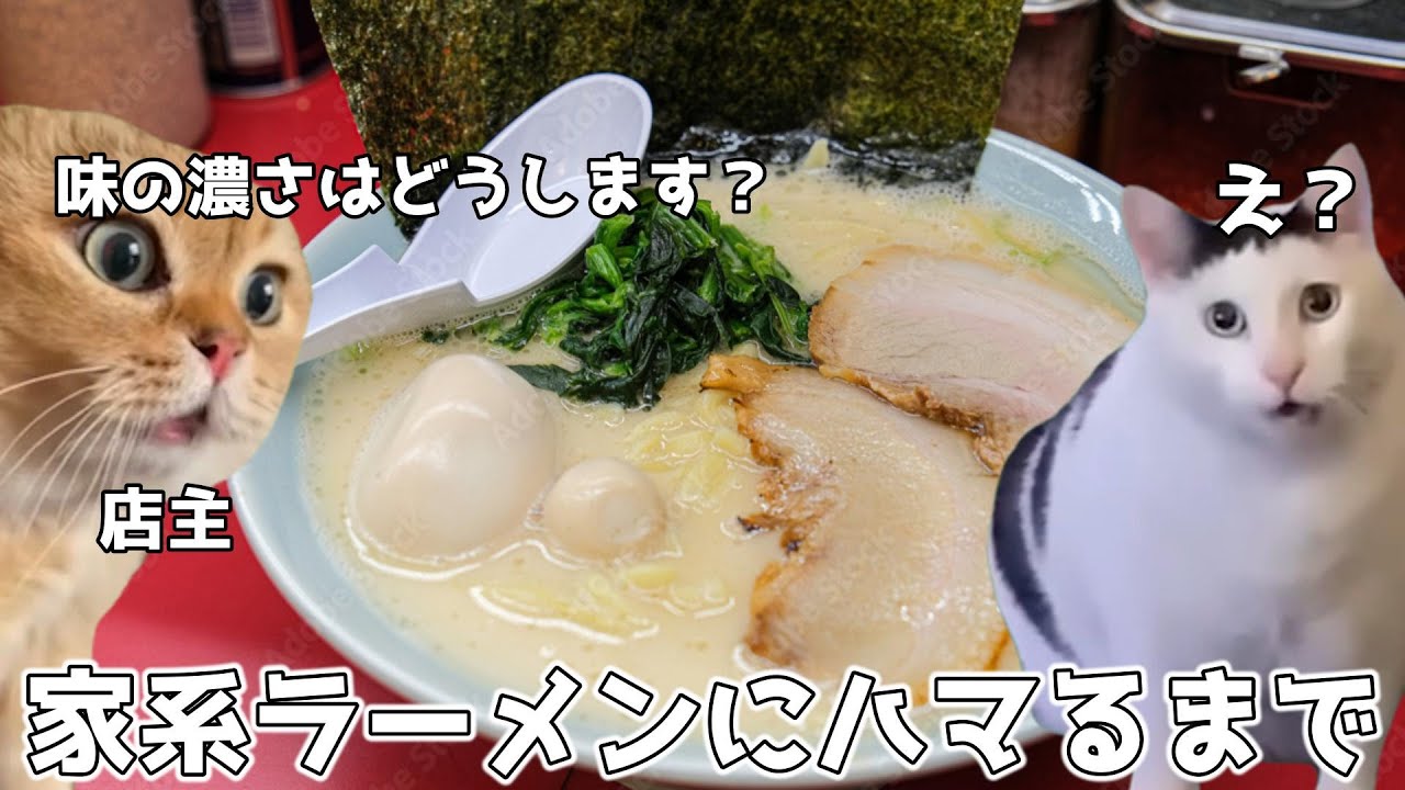 【猫ミーム】【猫マニ】家系ラーメンにハマるまで
