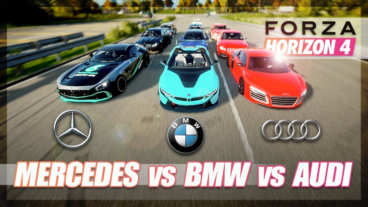 Forza Horizon 4 - Mercedes vs BMW vs Audi Challenge! (Soccer & Races)