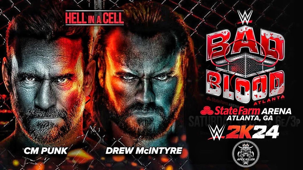 WWE 2K24: Drew McIntyre vs. CM Punk lll | Hell In A Cell | WWE Bad Blood 2024