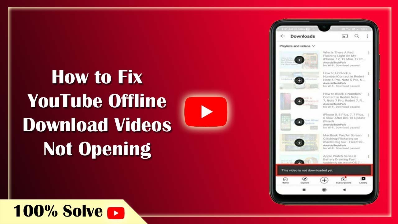 How to Fix YouTube Offline Download Videos Not Opening 2023 | Downloaded Videos Playing Issues