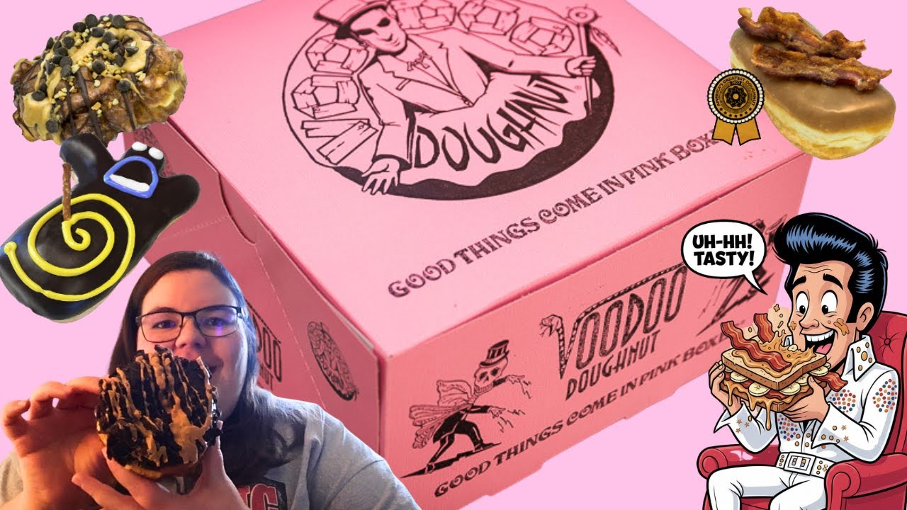 Voodoo Doughnuts Taste Test + Elvis Presley's 'Memphis Mafia' Doughnut!