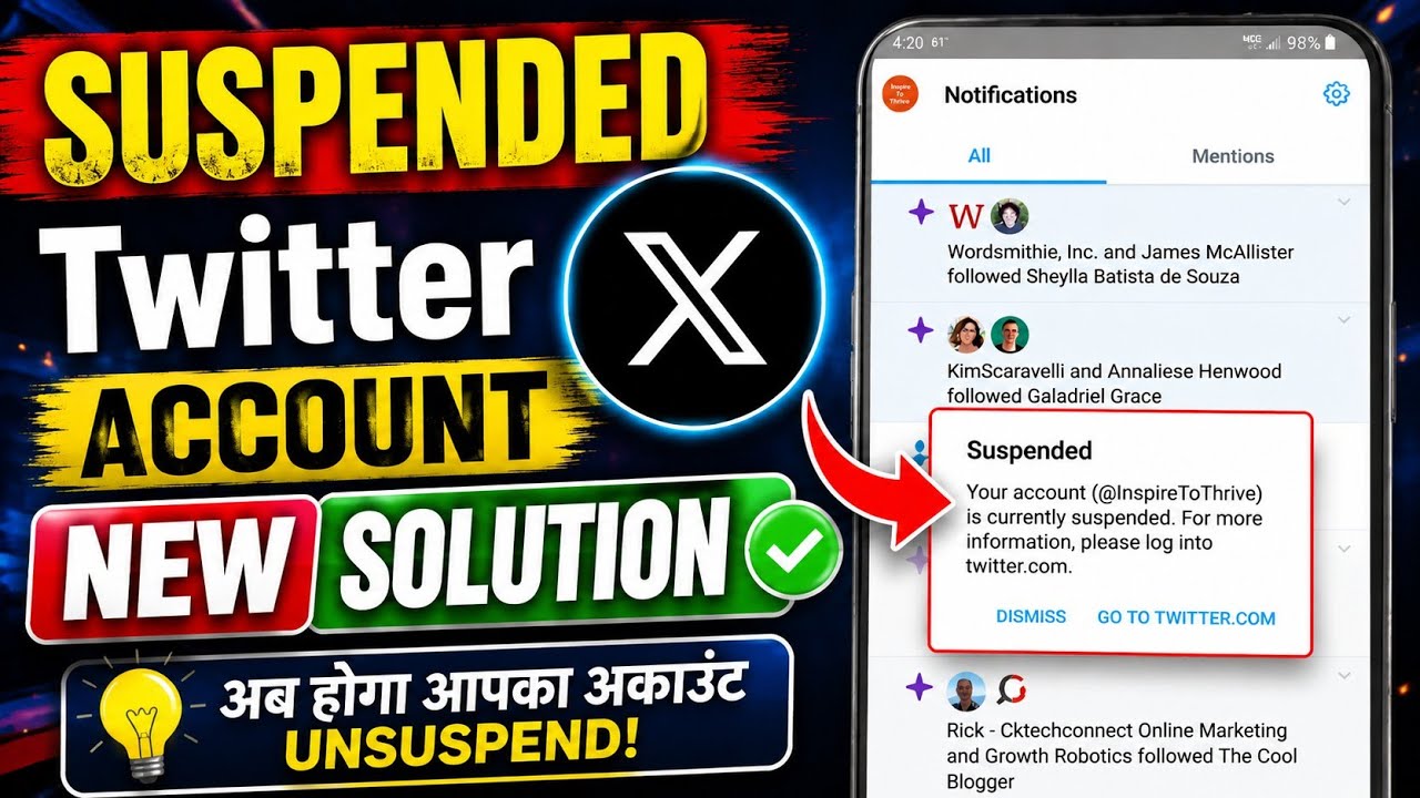 Twitter X Account Suspended Problem 2026 | how to recover suspended twitter x account | recovery 