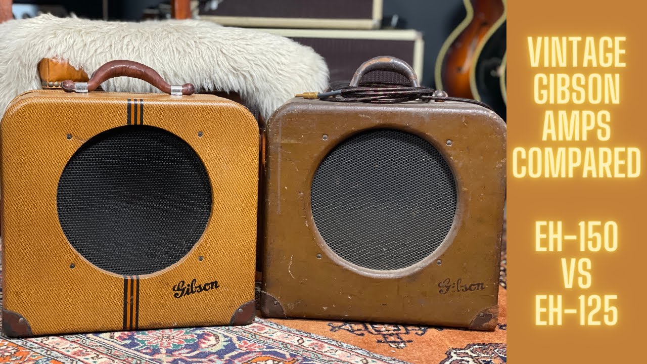 Vintage 1930s Gibson Amplifiers Compared, EH-125 vs EH-150 (both with 1936 Gibson ES-150 Guitar)