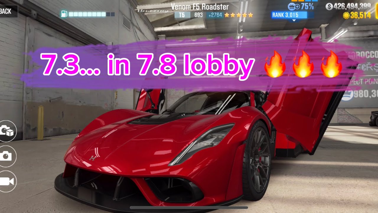 Csr2 ATLAS/HENESSY VENOUM F5 ROADSTER 7.3.. in 7.8 LOBBY 💨🌪💨🌪💨🌪