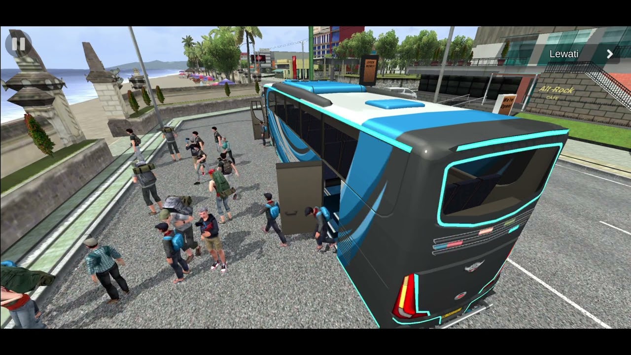Crazy Fast Bus Trip to Kuta Beach Bali! Almost Lost Control | BUSSID Gameplay