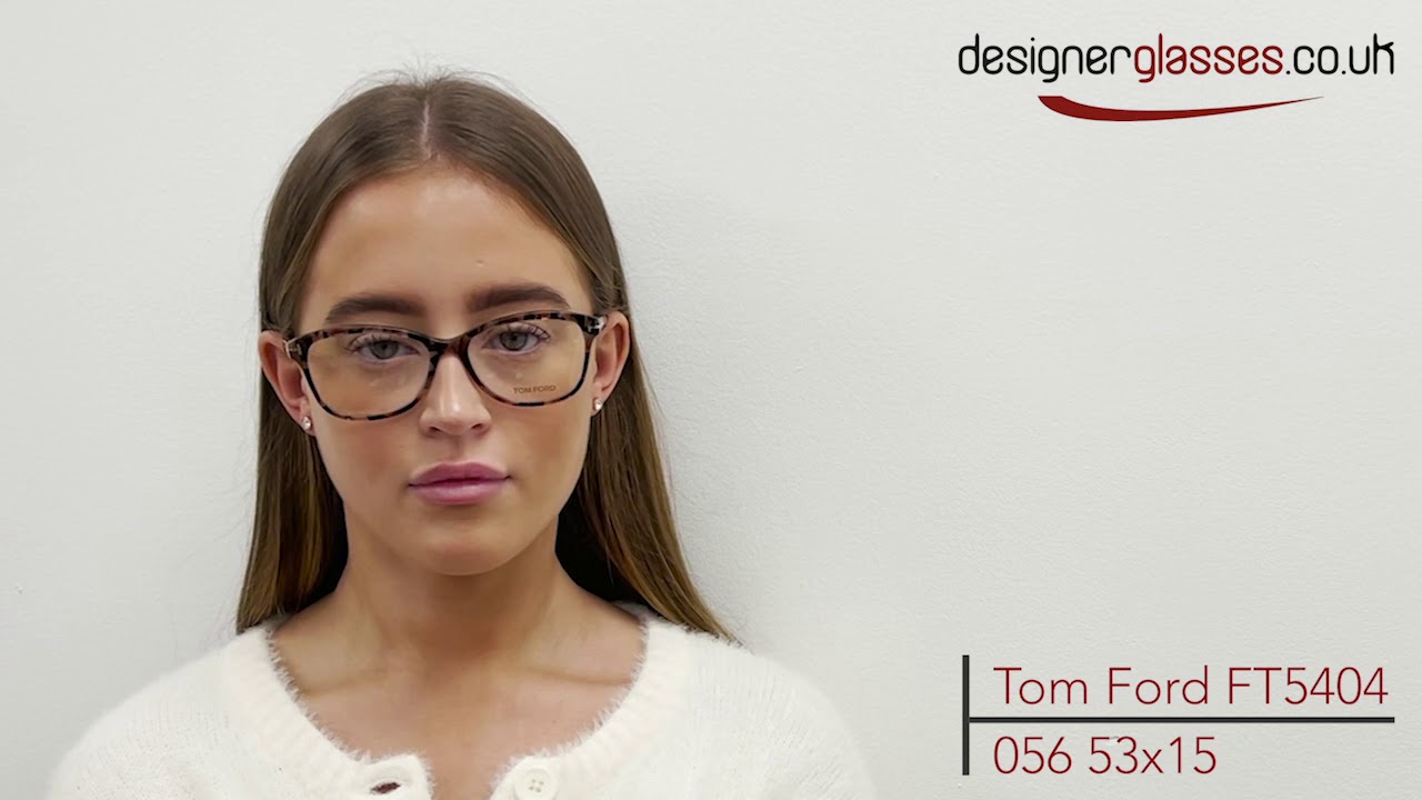 Tom Ford FT 5404 FT5404 Glasses on a 360 turntable and model.