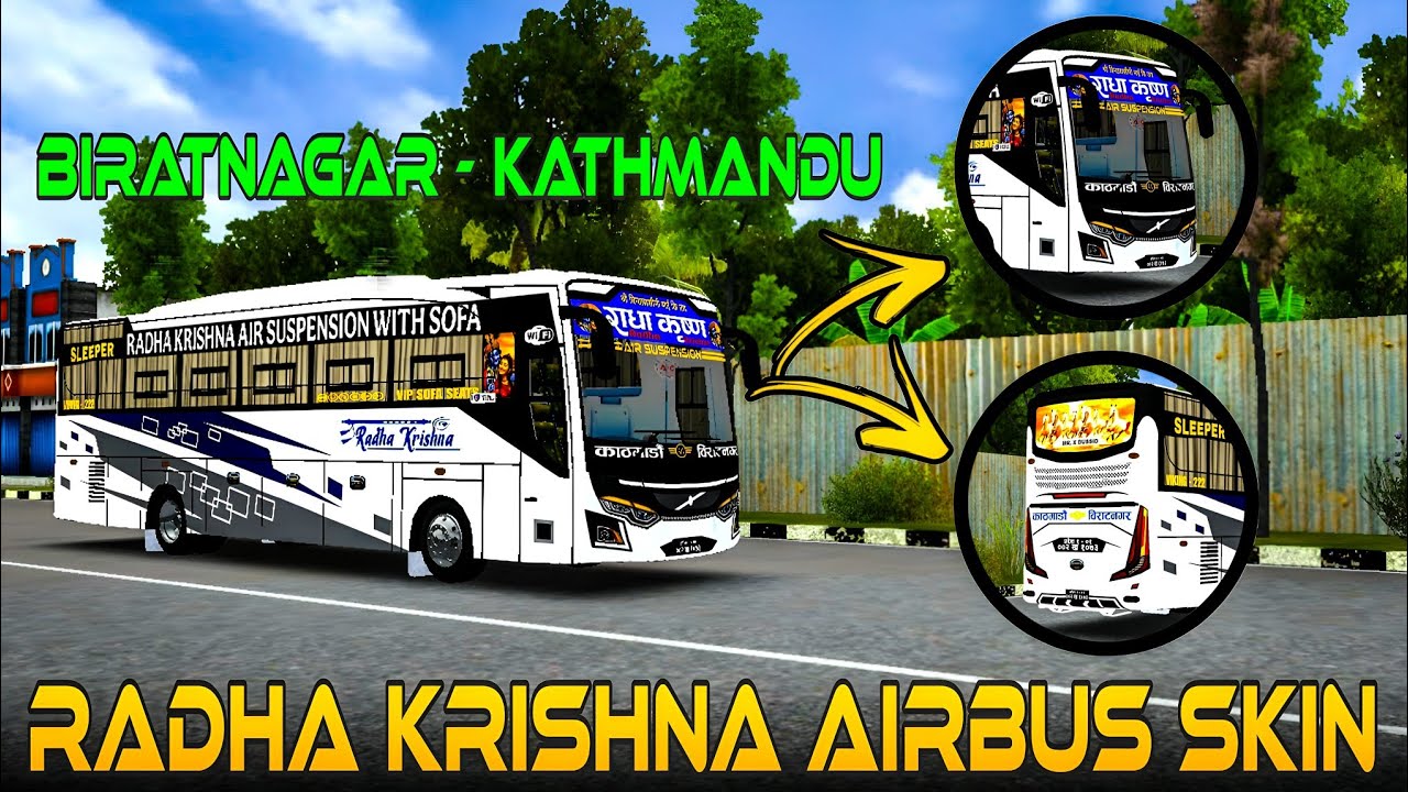 RADHA KRISHNA AIRBUS SKIN || BIRATNAGAR - KATHMANDU || MR. X BUSSID