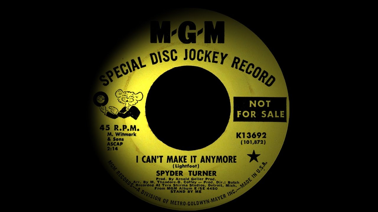 Spyder Turner - I Can`t Make It Anymore. ( Northern Soul )