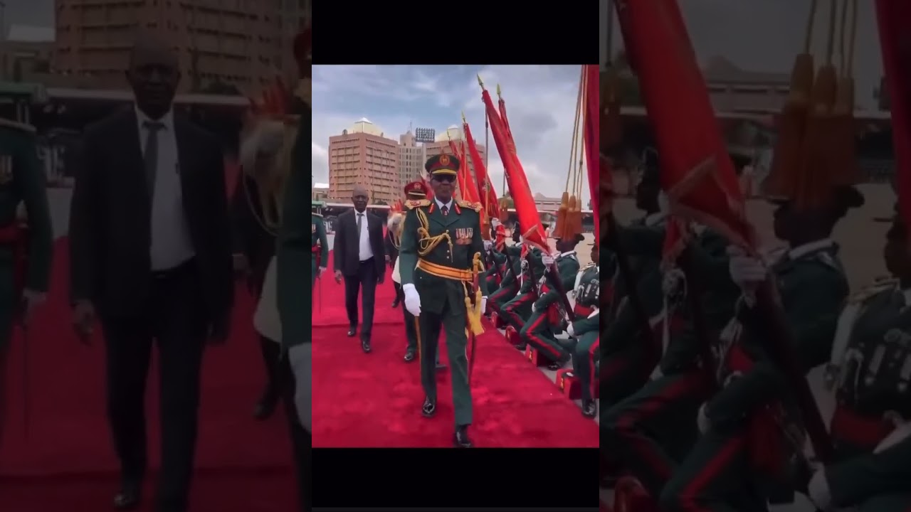 President Buhari Dressed in Full Military Regalia At the Nigerian Army Parade of Trooping In Abuja