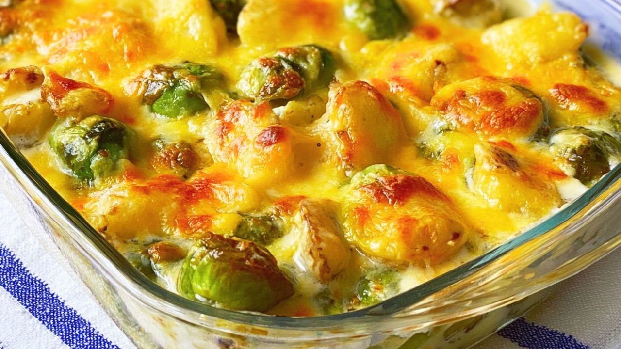 Запеканка из брюссельской капусты такая вкусная, что я готовлю ее каждый день! Гратен из капусты