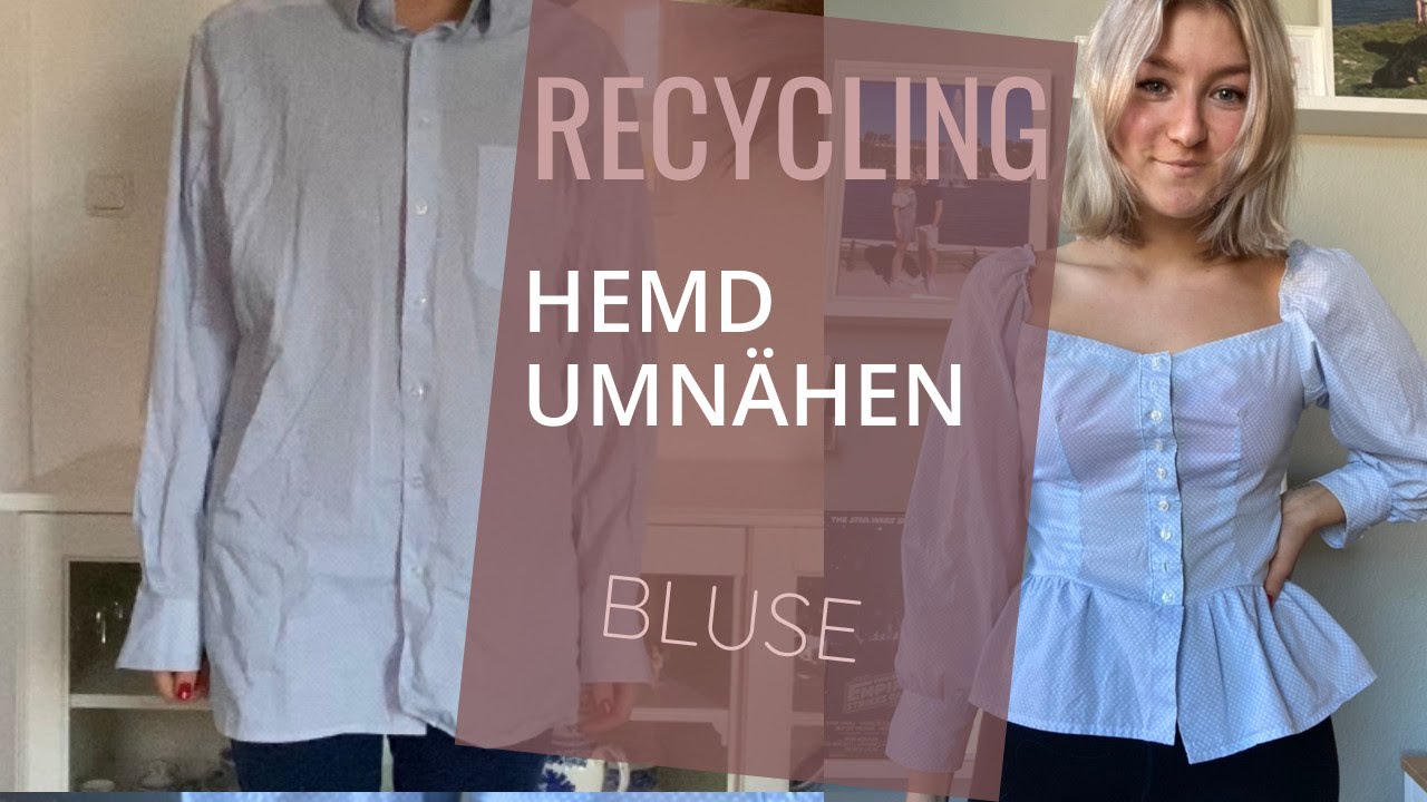 Männerhemd RECYCLING - feminine Bluse aus altem Hemd nähen