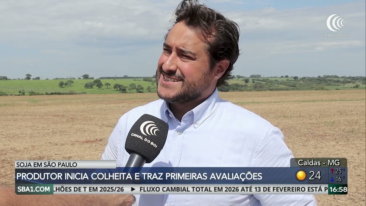 Produtor inicia colheita da soja em São Paulo e traz primeiras avaliações