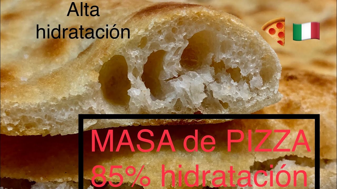 🍕MASA DE PIZZA 🇮🇹  85% HIDRO l Tecnica de amasado, facil de aprender l RECETA en la descripcion