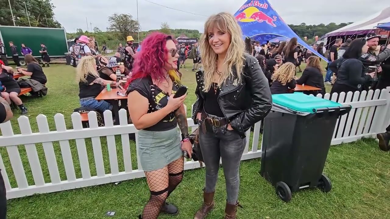 Muddibrooke guitarist Brooke chats with Serena Fox at Bloodstock 2023