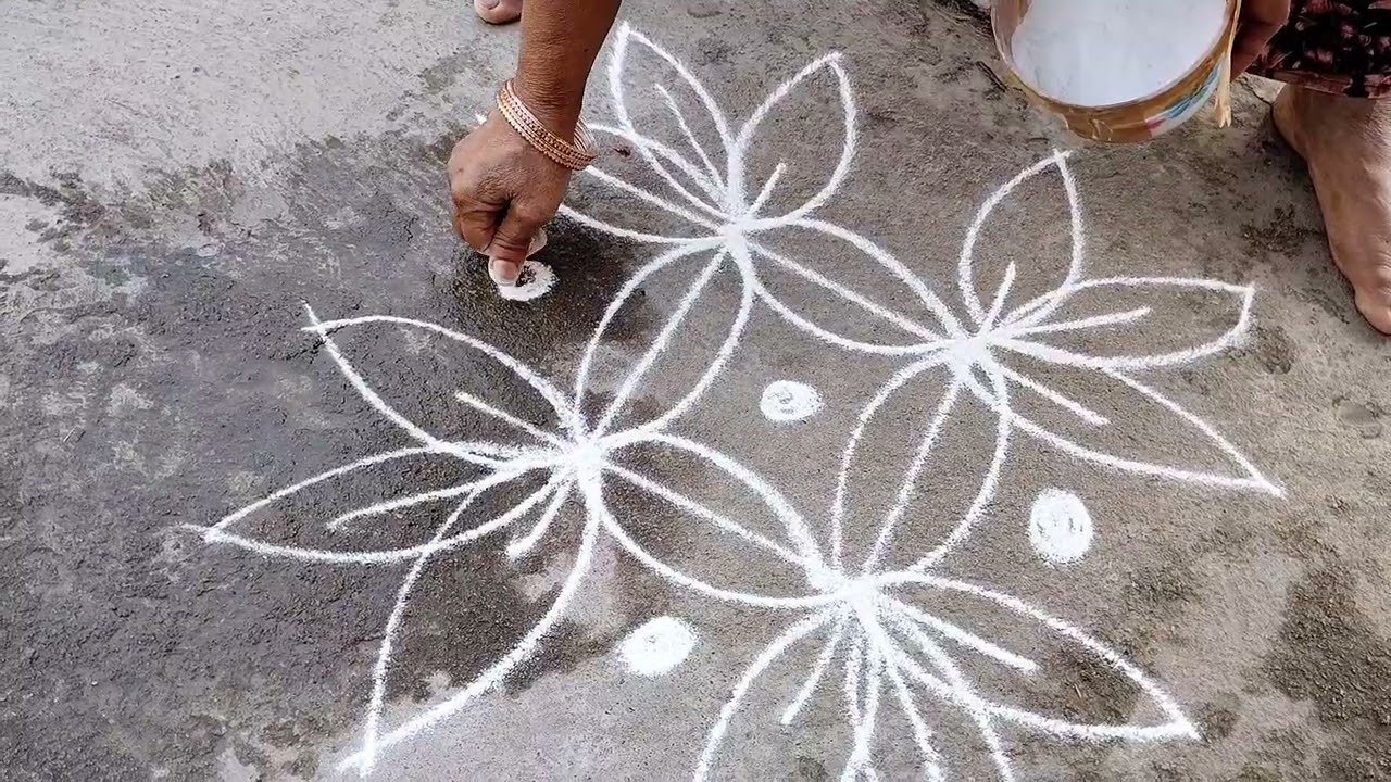Simple and easy rangoli designs for beginners |kolam designs| muggulu