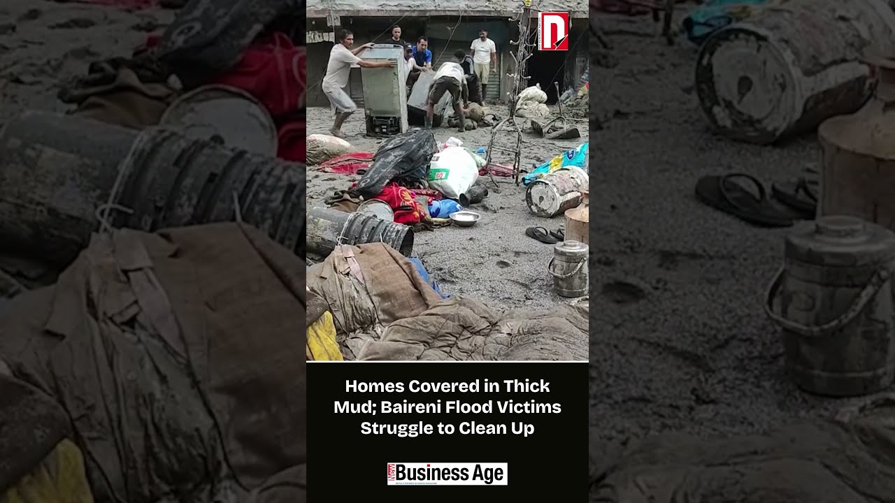 Homes Covered in Thick Mud, Baireni Flood Victims Struggle to Clean Up