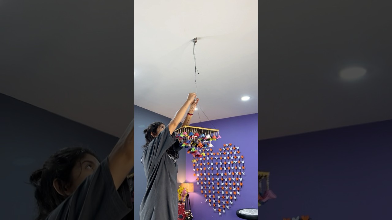 Ceiling Decor Craft using Egg Tray 