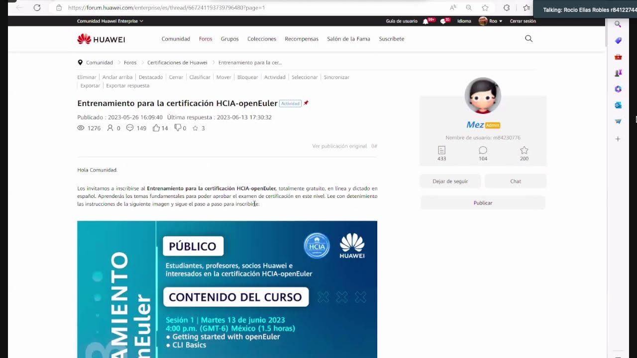 Curso de preparaci&oacute;n para la certificaci&oacute;n | HCIA OpenEuler Sesi&oacute;n 1
