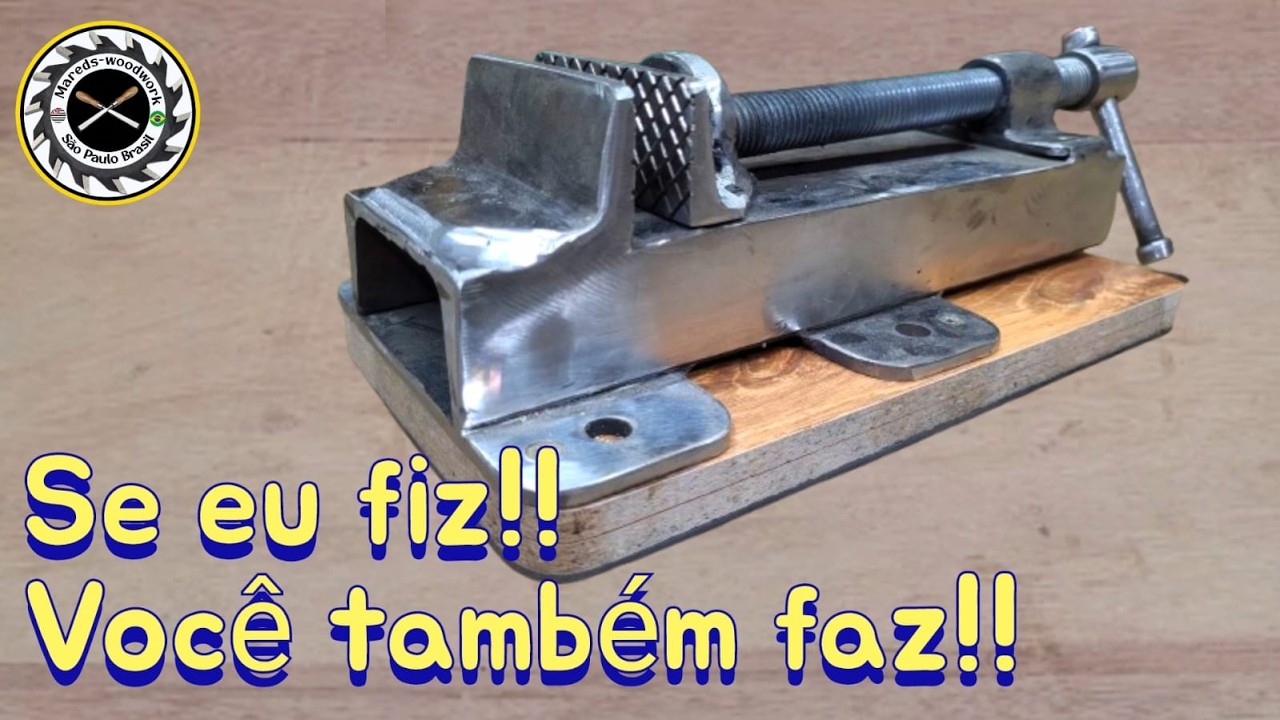 Como fazer morsa para Furadeira de Bancada, gastando pouco dinheiro!! DIY