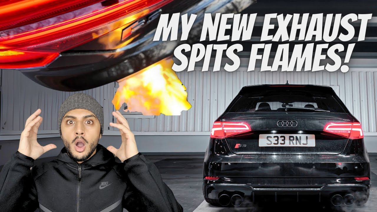 MY NEW EXHAUST IS NOW SPITTING FLAMES! (SCORPION NON-RES VALVED AUDI S3 8V) | S3Ranj