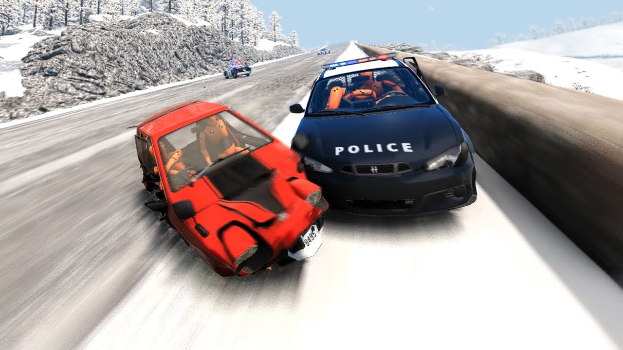 Can Anyone Escape the Police Chase? | BeamNG.Drive #1