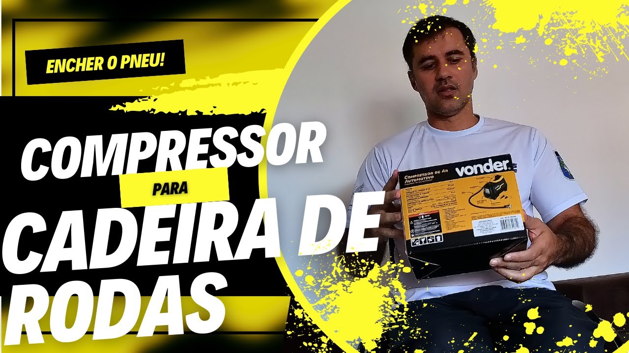 Compressor de Ar com Led.Para Carros, Bicicleta, bola e Cadeira de rodas  Vonder- CAV 150 Aprovado!