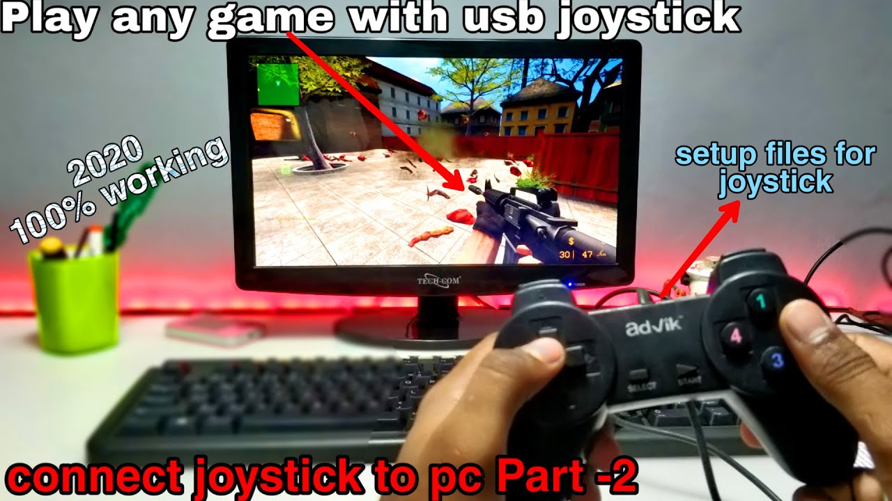 Как играть в любую игру с USB-джойстиком на компьютере | подключите любой USB-джойстик к компьютеру. Часть -2